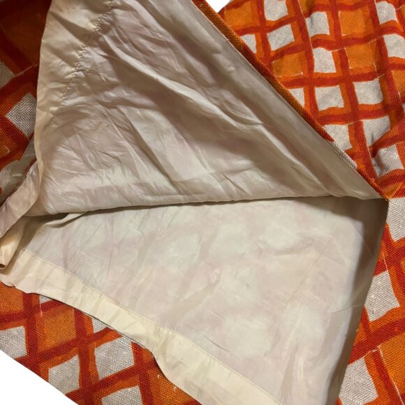 Vintage Handmade Open Back Orange Midcentury Modern Halter Dress - Picture 5 of 8